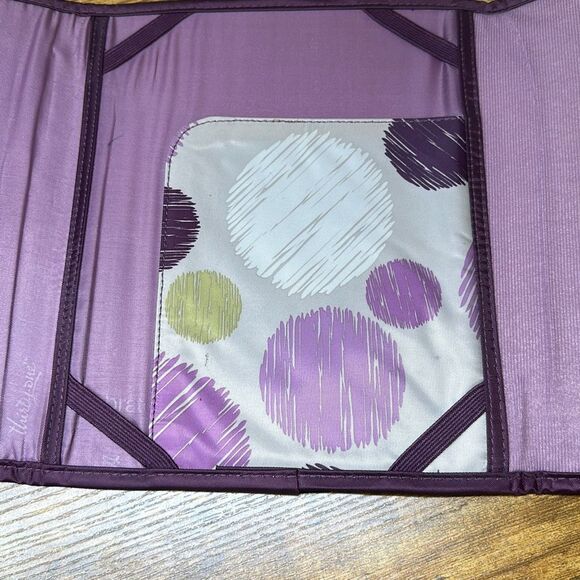 Thirty One Purple Chevron Dot Tote a Tablet Case iPad 9x7 With Pockets - Picture 5 of 8